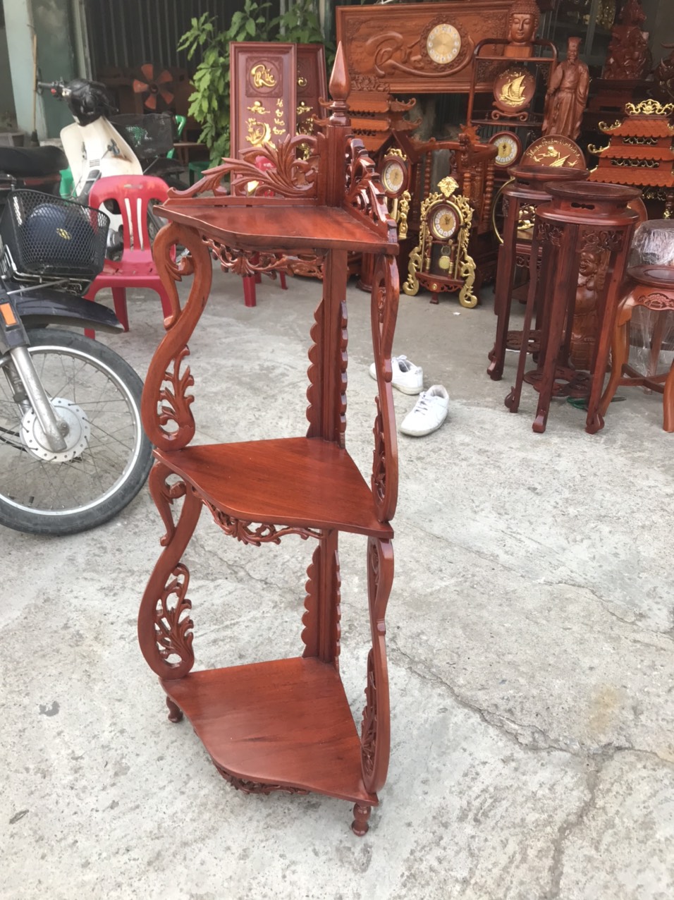 Kệ góc tường cao 1m17